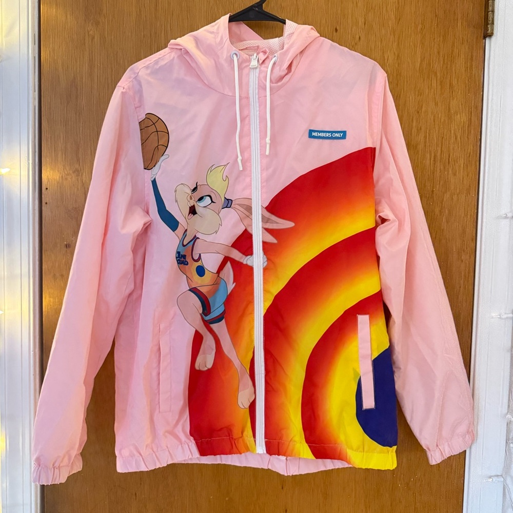 Members Only Space Jam Windbreaker Jacket - Pink (Lola Bunny)